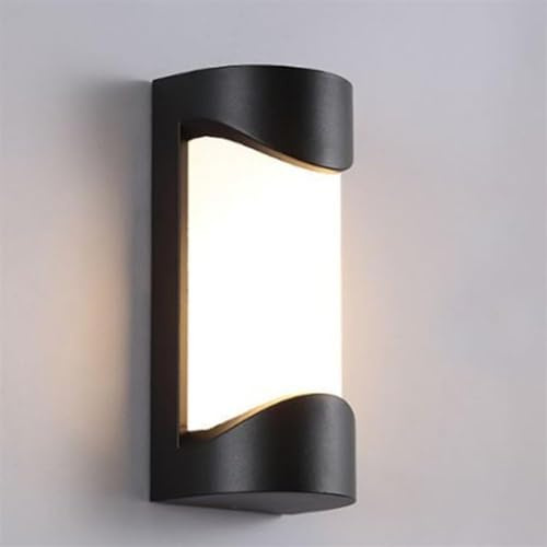 Outdoor Lighting LED Outdoor Wall Mount Light Fixture Waterproof Exterior Wall Sconces 20W Half Cylinder Porch Lighting Matte Black Outside House Wall Lamp for Garage Patio Yard Front Door Entryway St