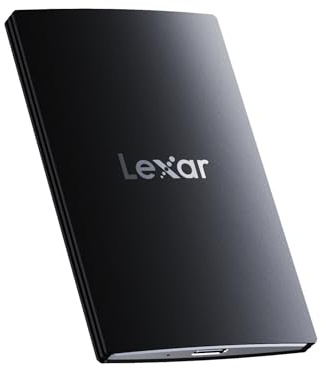 Lexar SL500 SSD Externo 4TB, SSD Portátil USB3.2 Gen2x2, PSSD hasta 2000MB/s lectura, 1800MB/s escritura, unidad de estado sólido externa compatible con iPhone15 Series/Mac/PS5/XBOX(LSL500X004T-RNBNG)