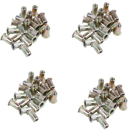 rieder Dado per Rivetti con Inserto Cieco M5 A Testa Piatta in Acciaio Metrico da 80 Pezzi