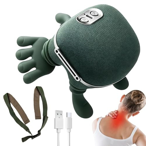 Massage Du Cou - Vibrateur Avec 3 Niveaux De Vitesse Et 2 Modes De Chaleur,Appareil de Massage Rechargeable pour le Cou et le Dos | Pour Papa Maman Amis Elle Lui Spa Femmes Hommes