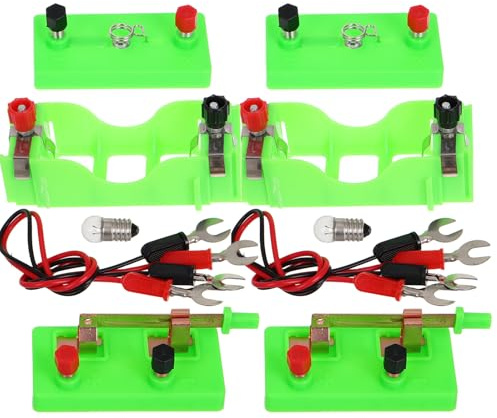 KONTONTY Kit Didattico Di Fisica Elettronica Per Bambini, Set Esperimenti Circuiti Elettrici in Serie e Parallelo, Materiale Educativo Stem Per Scuole Elementari e Laboratori Scientifici