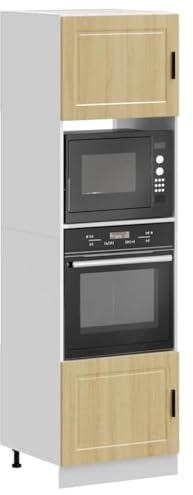 Tonture Armoires de Four 2 pièces Porto chêne Sonoma Bois d'ingénierie Meuble de Rangement Cuisine Micro-Ondes et Four avec Pieds réglables et Surface résistante à l'humidité