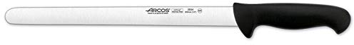 Arcos Serie 2900 - Caja 6 uds Cuchillo Fiambre Flexible - Hoja de Acero Inoxidable NITRUM de 300 mm - Mango inyectado en Polipropileno Color negro (6 UDS)