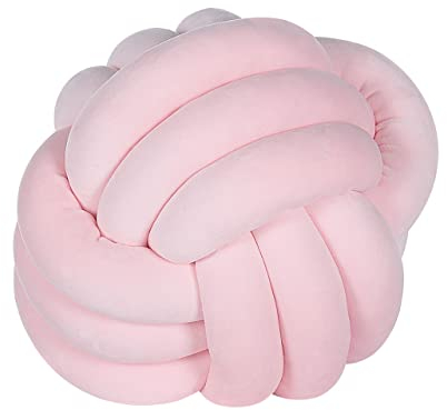 Beliani Morbido Cuscino Decorativo a Forma di Nodo Rosa 30 x 30 cm