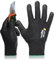 DEX FIT Guantes Anticortes de Nivel 5 Cru553 Prime, Ajuste Cómodo Elástico 3D, Buen Agarre, Recubrimiento de Espuma Duradero de Nitrilo, Táctil, Fino y Ligero, Lavable; Negro M (8) 1 par
