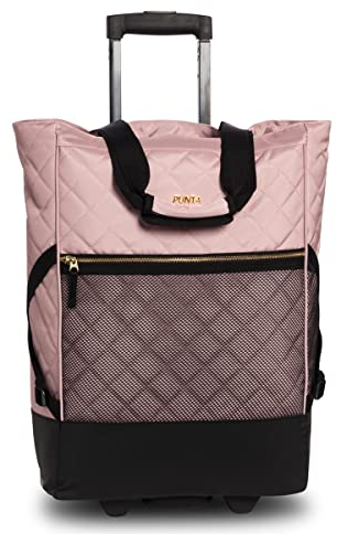 Punta Wheel Classy Einkaufstrolley Einkaufsroller Einkaufswagen Shooping Trolley 10422, Farbe:Rosa