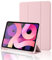 Custodia Cover per iPad (A16) 11 Generazione 11 Pollici 2025/iPad 10 Generazione 2022 iPad 10,9 con portapenne, Cover Tablet Sottile con Retro in Morbido TPU con Auto Svegliati/Sonno, Rosa