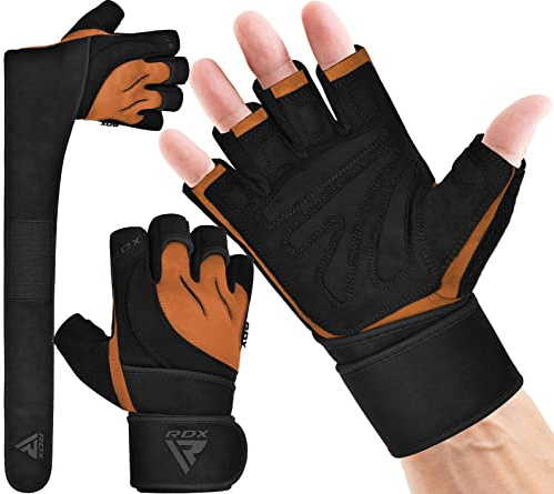 RDX Gants de Musculation Poignet Workout Fitness Entrainement Gymnastique Powerlifter Gym Gloves Perméable à l'air Halterophilie