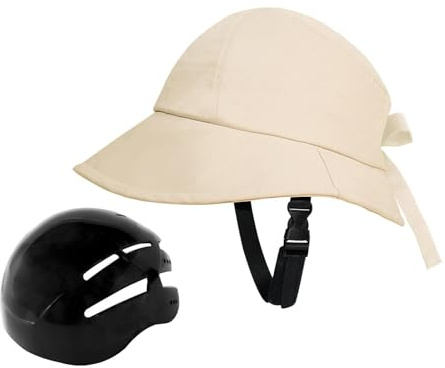 JISADER Casco da Bicicletta Tipo di Cappello Casco da 58-60 cm Casco da Ciclismo di Sicurezza Cappello da Surf Cappello a Forma di Cappello per Donna