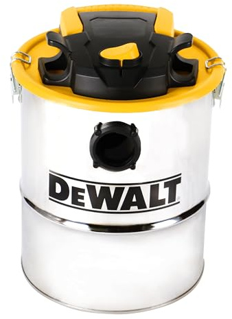 DEWALT Ash Vacuum DXV04A, 4 Gallon Metal Canister, 4 HP Powerful Motor, Strong Suction, and Efficient Filtration Safe Ash Vacuum for Pellet Stoves, Fireplaces, and BBQ Grills
