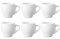 Anna Flowers Set 6 Tazzine Tazze Servizio Da Caffè Bianche Ceramica Espresso Colazzione Bar