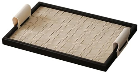 UxicRuya Vassoio per Gioielli, Piatto da Portata per Dessert, Elegante E Versatile Portagioielli per Collana per Cena, Sala da Pranzo, Bagno, Decorazione della, 30 cm x 20 cm x 2 cm Beige