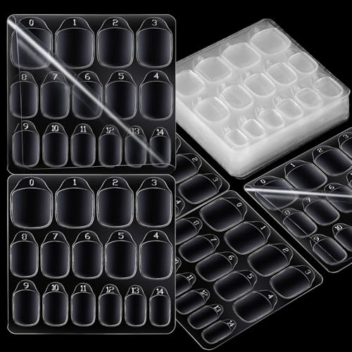 Teenitor 300pcs Nail Adhesive Tabs for Press on Nails, 15 Sizes of Nail Sticky Tabs for Nails Press on Nail Stickers, Nail Glue Stickers Press on Sticky Tabs, 20 Sheets
