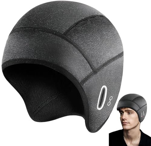 Helmmütze Kinder, 2024 Wintermütze Fahrradmütze, Mütze Unter Fahrradhelm, Winddichte Fahrrad Mütze Winter Bike Warm Cap Winddichte, Fahrradmütze unter Helm für Alle Outdoor Aktivitäten, Kinder Unisex