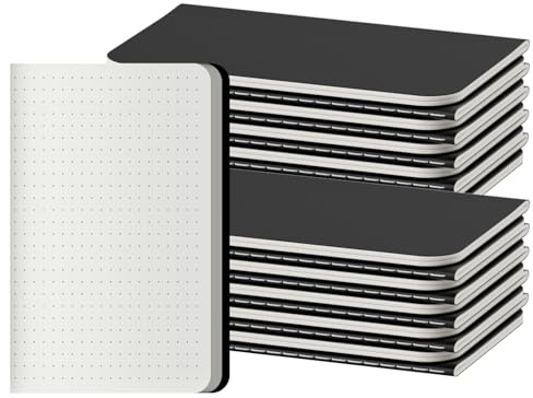 XYark Dot Grid Pocket Notebooks, 20 Pack Mini Notebook Bulk, 3.5x5.5 inch, A6 Size Thick 80GSM Dotted Paper, Black Cover Small Journal for Men, Women, Work, Journaling & Business Notes