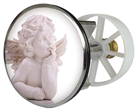 Waschbeckenstöpsel Design Engelchen | Abfluss-Stopfen aus Metall | Excenterstopfen | 38 – 40 mm