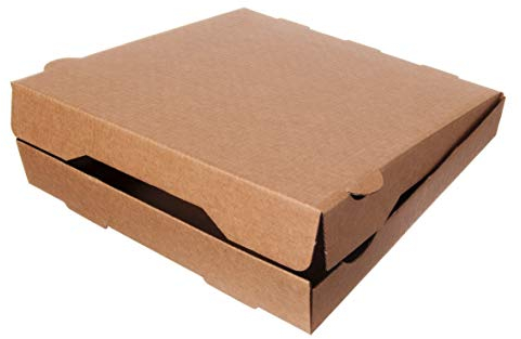 DeinPack Pizzakarton 30x30 Pizzaschachtel Karton für Pizza I Pizza-Boxen 30x30 cm Pizza-Kartons 100 Stück I Kompostierbare Verpackung Pizza-Box Quadratisch Recyclingkarton Braun