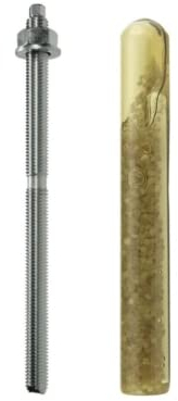 BATIFIX Set 10 Stück Verbundanker Patrone + Ankerstange M20 x 260 - Edelstahl A4 I Styrolfrei Option 1 I Schwerlast-Anker I Schwerlast-dübel I Gewinde | Mörtelpatrone