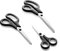 com-four® 3-teiliges Scheren-Set in 3 Größen - Haushaltschere, Küchenschere, Bastelschere aus rostfreiem Edelstahl mit Komfortgriff - scharfe Scheren für Rechts- und Linkshänder (3x - S/M/L)