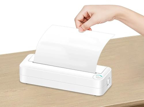 Hsthe Sea CP032739 Portable Bluetooth Thermal Printer, A4/4x6/3x5/2x3 Inches, Wireless Mobile Printer, Inkless, for Phone & Laptops