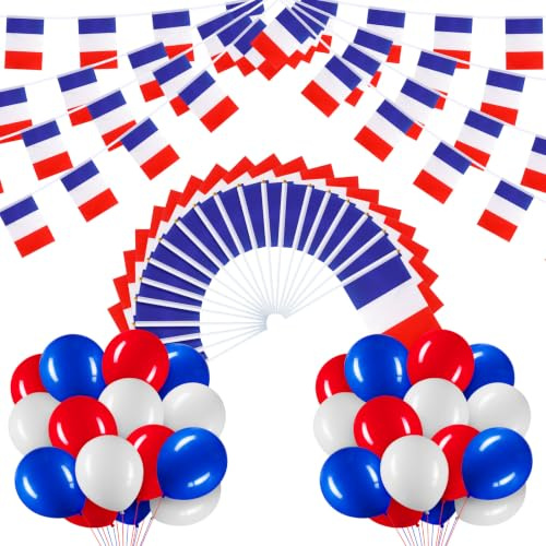 BBTO Set de Drapeau Français avec Guirlande de Bannière Fanion (France)