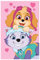 Jerry Fabrics Paw Patrol Fleece-Decke Kuscheldecke Tagesdecke mit Skye Everest Herzen Hunde Rosa 100 x 150 cm 100% Polyester, Nickelodeon