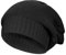 Kiiwah Stricken Beanie Mütze für Damen, Winter Warme Slouchy Cap Klassische Elastisch Longbeanie Atmungsaktiv Hat Knit Ski Wintermütze(Schwarz)