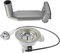 Siebkorbventil 114mm, Ablaufgarnitur Spüle, PP + Edelstahl 304 Siphon Spüle, Drehverschluss/Spülbeckenabtropfer, Zubehör für Küchenspülen, für Verschiedene Arten von Spülen (Silber)