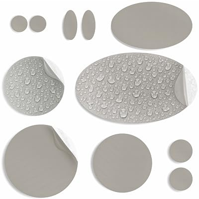 aZengear Self-Adhesive Repair Patches (30+ Colours) for Down Jackets, Puffer Coats, Tents - Waterproof, Tear-Cold-Heat-Resistant Nylon Polyester Fabric (11 Pcs, Taupe Grey)