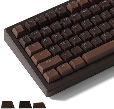 Womier Keycaps for Mechanical Keyboard, PBT Shine Through Keycaps | Cherry Profile Key cap 60 65 75 100 Percent for 61/64/68/84/87/100/104/108 Retro Gaming Mechanical Keyboard