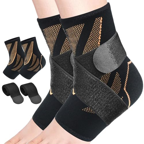 Ankle Guards,1 Pairs Ankle Brace for Women & Men,Ankle Compression Sleeve with Strap ,Volleyball Ankle Support Brace for Women & Men,foot support brace for pain,plantar fasciitis compression socks for women & Men