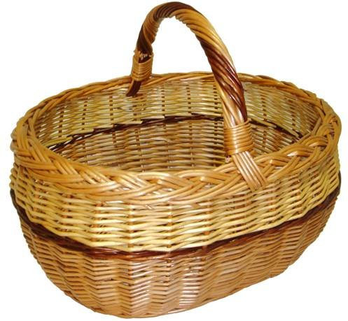 La Vannerie d'Aujourd'hui Panier Osier Blanc Bord natté