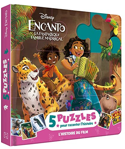 ENCANTO, LA FANTASTIQUE FAMILLE MADRIGAL - Mon Petit Livre Puzzle - 5 Puzzles 9 Pièces - Disney