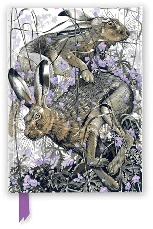 Martin Truefitt-Baker: Hares in Meadow Cranesbill (Foiled Journal) (Flame Tree Notebooks)