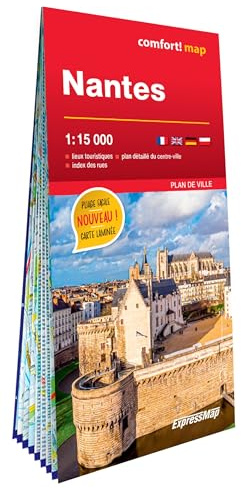 Nantes 1/15.000 (carte grand format laminée - plan de ville)