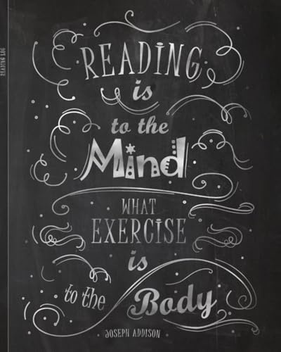 Reading Log: Gifts for Book Lovers (A reading journal with 100 spacious record pages and more in a large soft covered notebook from our Chalk Board range)