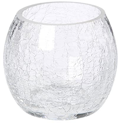 Atmosphera - Teelicht - gecracktes Glas - H7 cm - Transparent