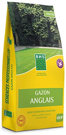 BHS GDP10 | 10kg | 465 m² | Gazon Anglais | Destiné aux jardins haut de gamme | Met en valeur l’environnement des belles propriétés |, Blanche