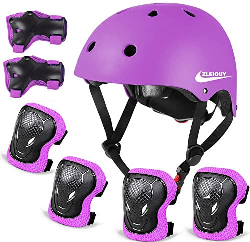 Adjustable Helmet for Ages 5-16 Kids Toddler Boys Girls Youth,Protective Gear with Elbow Knee Wrist Pads for Multi-Sports Skateboarding Bike Riding Scooter Inline skatings Longboard Roller Skate