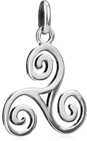 NKlaus Scandinavian Triskelion 17mm Silver 925 keltisk kedjelänk oxiderad 3053