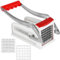 Potato Chipper Cutter Stainless Steel French Fry Cutter Fast Cutting Potato Chip with 25/49 Holes Blades Manual Vegetable Fruit Slicer Dicer Multifunction for Potato Onion Carrots Cucumbers