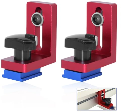 2 Pcs Führungsschiene Stop Für T-Nut T-Schienen, T-Schienen Führungsschienenanschla, Rutschenstopper Für Holzbearbeitung, 30 Rutschen T Nut Stop 30 Rutschen T-Schienen 75 Typ Gehrungsschienenanschlag