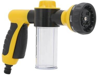 Pistola pulverizadora de espuma, pistola de espuma de nieve para tubo de manguera, con dispensador de jabón, pulverizador de alta presión de 8 patrones para césped, jardín, riego de coche, lavado de