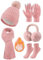 Niwicee Mütze Schal Set Damen Wintermütze Warm Fleece Gefütterte Handschuhe Chenille Wintermütze Ohrenschützer Socken Scarf Handschuhe 5 Set Beanie Damen Winter Geschenk (Rosa)