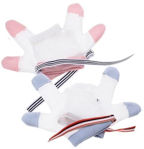 Abaodam 4 Pares De Guantes Para Morder Anillos Guantes Masticables Guantes Protectores Para El Pulgar Guantes Manoplas Guantes Transpirables Guante Para El Pulgar Protector De Uñas