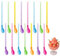 15piezas Cuchara de Paja de Colores 2 en 1,Cucharas de Pajitas Reutilizables,Cuchara de Pajitas de Plástico Multicolor,Cuchara de Pajitas Extraíble,para Batidos,Bebidas Calientes,Leche,Cócteles