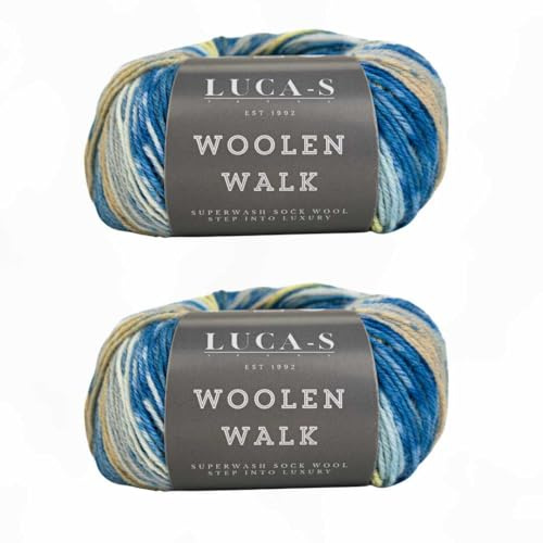 Superwash - Gomitolo di lana per calzini, 4 fili, 75% pura lana, 25% poliammide, 50 g