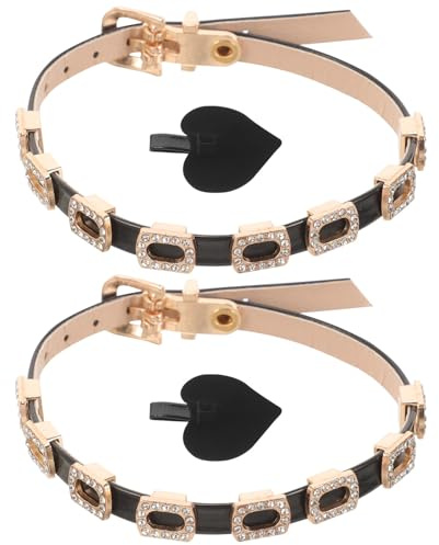Uonlytech Cinturini Antiscivolo per Tacchi Alti con Fascia Regolabile con Decorazioni Luminescenti per Scarpe Donna Accessori Decorativi per Tacchi Protezione Tallone Anti-allentamento
