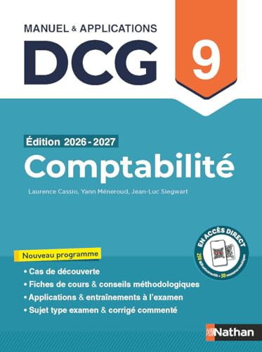 DCG 9 Comptabilité 2026-2027 - Manuel & applications - Nouveau programme 2026