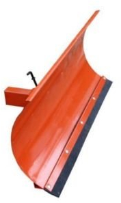 Schneepflug Räumschild Universal Schneeschild für Einachser und Rasentraktor Orange / 125 x 40 cm / 3 Stufen verstellbar
